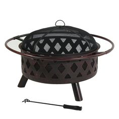 32 Uniflame Criss Cross Fire Pit Deck Furniture Sunnydaze Decor Crossweave Fire Pit With Spark Screen Bronze