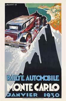 1959 Monte Carlo Rally Citroen Poster A3 Print