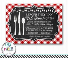 Plaid Italian Place Setting Rehearsal Dinner Printable Party