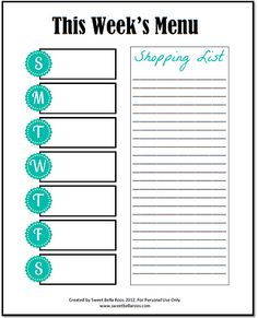 weekly dinner planning template koni polycode co
