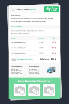 10 Best Email Invoice Design Concepts Images Receipt Template 100 Free Receipts Send Via Email
