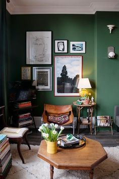 36 Best Living Room Images On Pinterest In 2018 House Decorations Luke Edward Hall Forest Green Sitting Room In Living Ideas With Gallery Wall Retro Wooden Furniture Plenty Of Books And