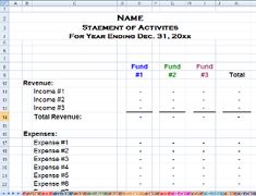 church financial statements template