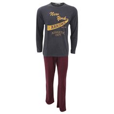 Universal Textiles Mens Plain Long Sleeve Shirt /& Trouser Bottoms Nightwear Pajama Set