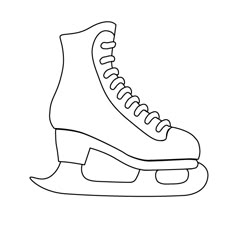 ice skate template for craft could use as choice for marble
