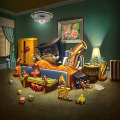 Spaceship Giclee Canvas Album Cover Picture Art Boston
