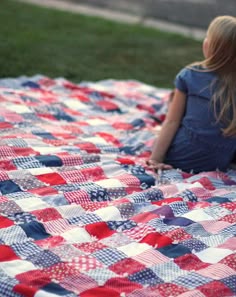 Fourth Of July Patchwork Quilt Just Scraps No Need For A Special Pattern Fourth Of July Patchwork Quilt Just Scraps No Need For A Special Pattern