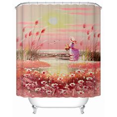 Negro Y Blanco Diseño a Rayas Acuarela Flamingo 60x72/" Tela Cortina de ducha