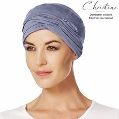 Femmes Foulard//bonnet bleus M-gris coton idéal comme chemomütze Alopécie