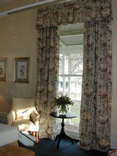 Display of curtains with Valance pelmet in brunshwig and fils fabric - by candlewick interiors Display of curtains with Valance pelmet in brunshwig and fils fabric - by candlewick interiors