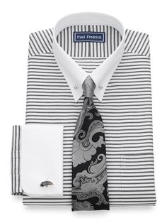 Paul Fredrick Mens Classic Fit Impeccable Non-Iron Cotton Check Dress Shirt