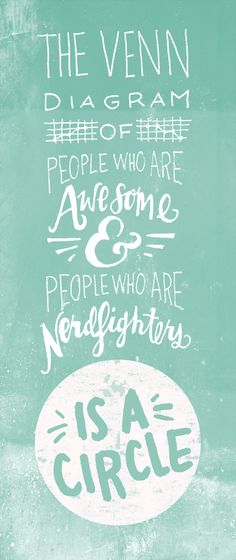 The Venn diagram of people who are awesome and people who are