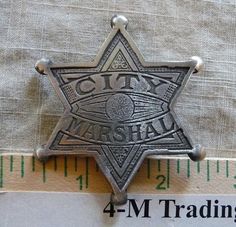 UNITED STATES MARSHAL I.T OLD WEST BADGE OBSELETE 24 Made in USA