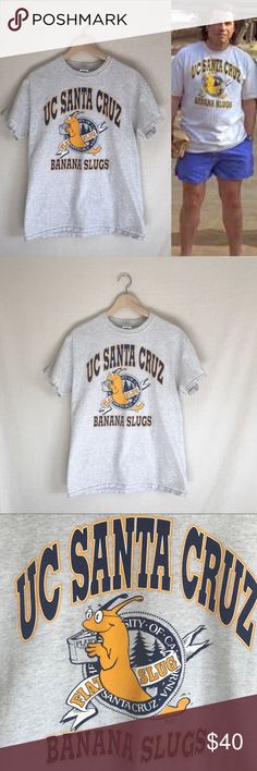 Free Decal $3.95 AUTHENTIC UCSC Banana Slug Navy Sweatpants Pulp Fiction