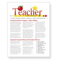 school newsletter template free