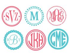 Download 68 Free circle monograms. Enter your initials and download ...