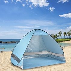 Super-Life Tente de plage pop-up automatique Abri Soleil Portable Cabana ext/érieur Tente de soleil d/ét/é
