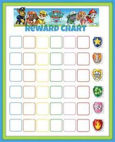 reward chart for potty training