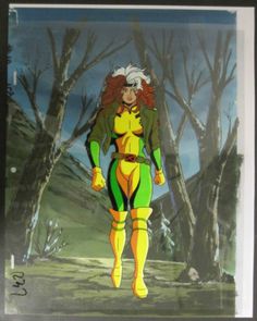 Marvel X Men Animated Series Rogue Full Body Pose Animation Cel Animation Rogues X Men