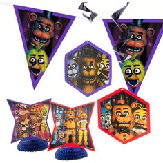 8ct Five Nights at Freddys Small Paper Plates