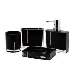 1250 Best Bath Accessory Sets Images In 2018 Accessories 4 Piece Krystal Bathware Reef Bath Accessory Set Black Pack Of