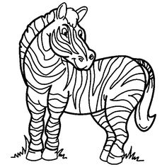 Zebra Color Page Free Animal Coloring Pages Printable Animals