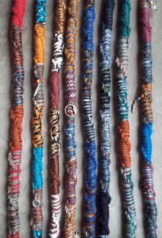 Jeweltone with Tibetan Charms Twisted Bohemian Hair Wrap Extension