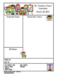 the amazingclassroom com blog free classroom newsletter template