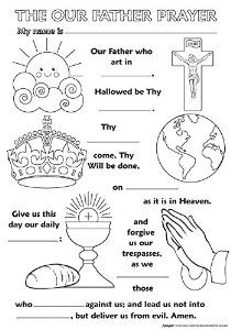 Amazon Childrens Religious Coloring Posters Our Father