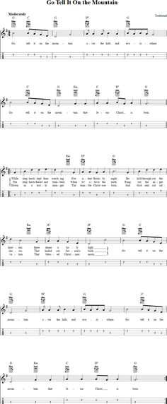 Printable Mandolin Chord Chart Free PDF download at