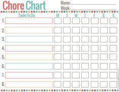 chore list printable