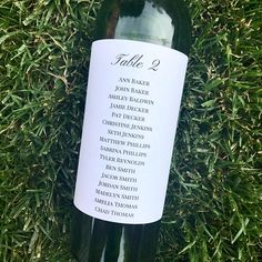 Wine Bottle Label Table Number Stickers Personalized With Your Wine Bottle Label Table Number Stickers Personalized With Your Seating List For Each Wedding
