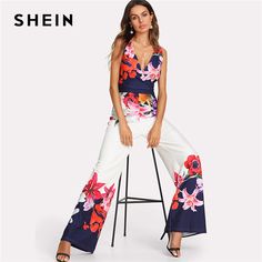 Nicelly Womens Nightclub Chain Printed Empire Waist Long Sleeve Belted Playsuit
