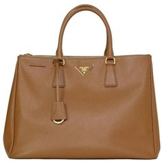 Pre Owned Prada Large Saffiano Lux Double Zip Tote 1 195 Liked Pre Owned Prada Tan Saffiano Lux Double Zipper Tote Bag Ghw 1 550