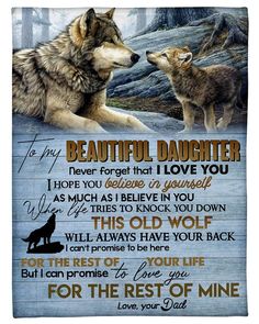 Wolf Dad To My Son I Can Promise To Love You For The Rest Of Mine Fleece Blanket