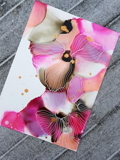 Printemps fleur peinture de fleurs peinture colorée encre Inspiration, Diy, Brighten, Color, Abstract