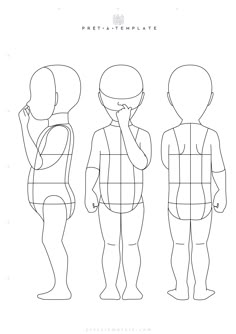 KID body figure fashion template (D-I-Y your own Fashion Sketchbook) (Keywords: Fashion, Illustration, drawing, design, tool, App) Sketchbooks, Technical Drawing, Human Figure Drawing, Fashion Drawing