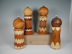 1 34 inch diameter - 9 14 inches tall Katalox Candlesticks dark brown to black