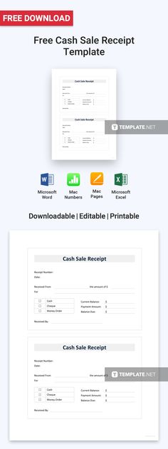Free Apartment Rent Receipt Pinterest Receipt template and Template