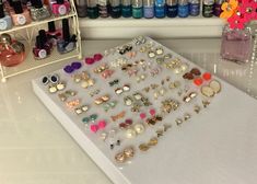 Perfect What A And Easy Way To Organize All Those Earring Flutter And Sparkle Diy Quick Easy Earring Storage Solution