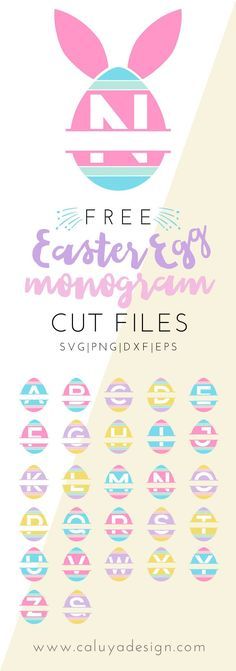 Download Free Easter Egg Monogram Svg Png Dxf Eps By Caluya Design Easter Svg Files Cricut Creations Easter Basket Cricut