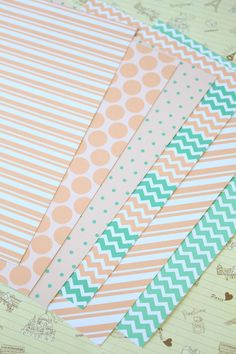 Grey Mix Candy Stripe printed card stock 250gsm