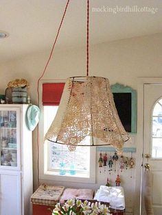 111 Best Swag Light Images Diy Creative Ideas Good Night Lamps Doily Swag Light