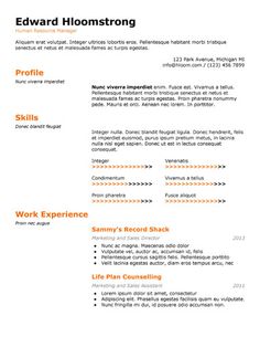 461 best resume templates and samples images simple cv template online resume sample