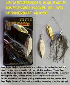 War Eagle Double Willow Painted Head Spinnerbait Wire Bass Fishing Lure