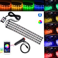 48 LED Car Charge Interior Accessories Floor Decorative Atmosphere Lamp Light US