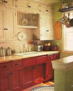 53 Best Red Country Kitchen Images On Pinterest Cottage Images Of Antique Red And Black Kitchens Design Dump White Always Clic