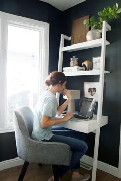 34 Best Small Corner Desk Images Home Office Leaning Desk Small Footprint And Dwivel Chair Http Www