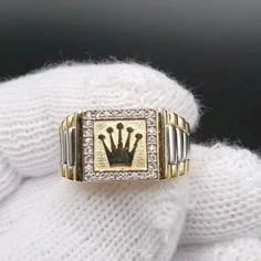 Head 3D Solide 925 Sterling Argent Mens Bague Fait main Ottoman AAA Quality