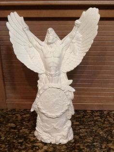 Creative Kreations Ceramics Wolf Bust 8 Ceramic Bisque Ready to Paint